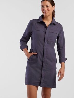 Title Nine Wren Shirtdress Plum Women’s Size XS Outdoor Active Dress EUC